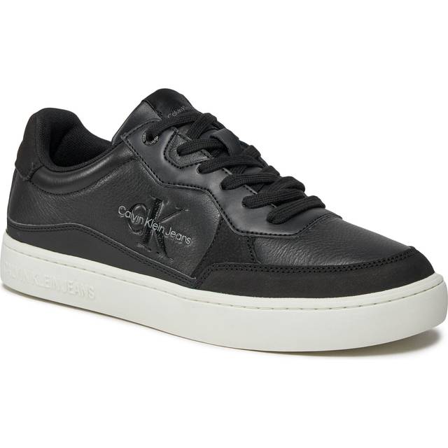 Sleek Black Sports Sneakers with Contrast Details - EU44/US11
