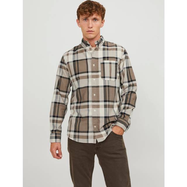Comfort Fit Skjorta - Brun - XS