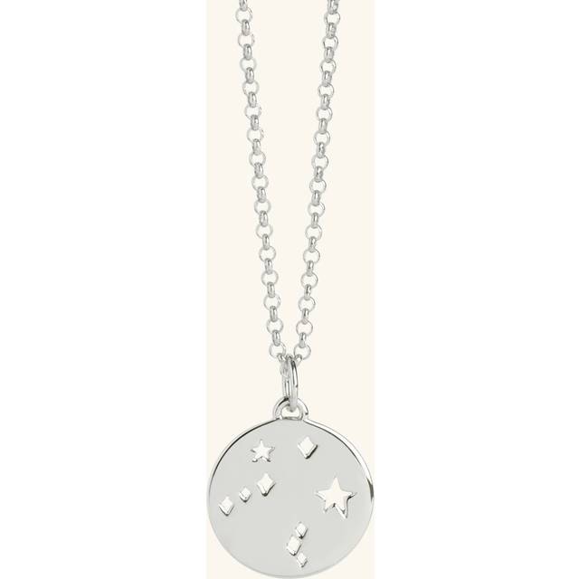 Libra Star Sign Necklace Silver