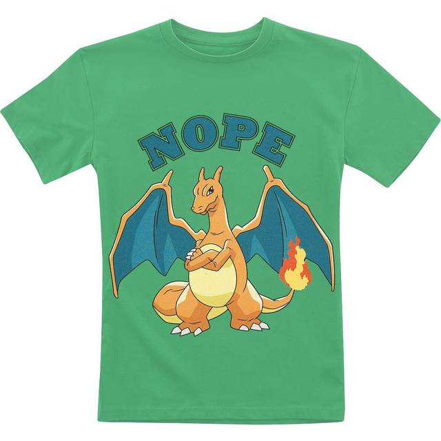 Pokémon - gaming T-Shirt - Kids - Charizard - Nope - 116 to 164 - for Girls & Boys - green - EMP Exclusive Merchandise! - 8 Years