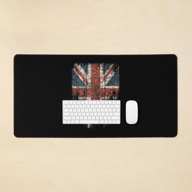 Desk Mat England Cricket Union Jack - THE Original Design Not Fake Large Gaming Mouse Pad 35x16 inch