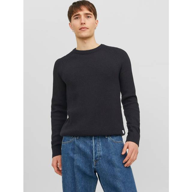 Jack & Jones Crew Neck Knitted Sweater - Black