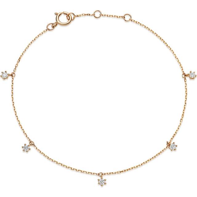 Solid Gold Lab Grown Diamond Station Bracelet