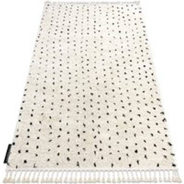 Carpet berber syla B752 dots cream Fringe Berber Moroccan shaggy beige 200x290 cm