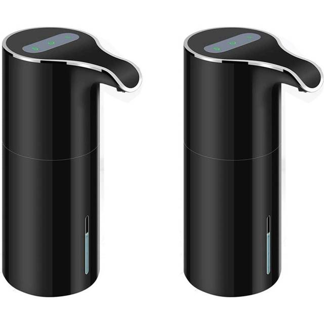 2X Foam Soap Dispenser Automatic - Touchless Soap Dispenser USB Rechargeable Electric Soap Dispenser 450ML Black