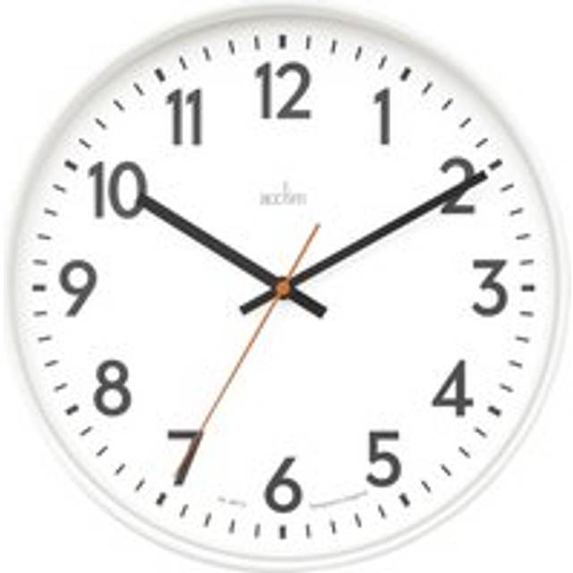 Acctim 30cm Hugo Modern Classic Arabic Dial Quartz Movement Wall Clock - White, White