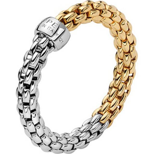 Fope Essentials 18ct White and Yellow Gold Ring - XL