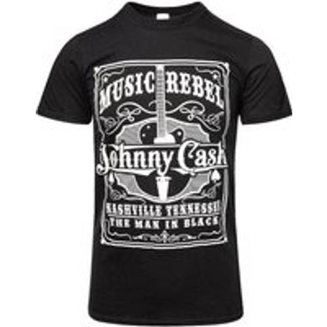 Johnny Cash Unisex Vuxen Musik Rebel T-shirt L svart