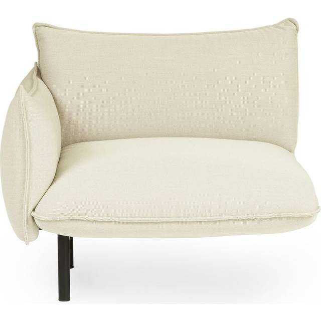 Normann Copenhagen - Ark Modular Sofa 100 Left Armrest Black Steel, Steelcut Trio 205 - Modulsoffor &amp; Hörnsoffor - Simon Legald - Beige - Dun/Metall/Textilmaterial/Skum