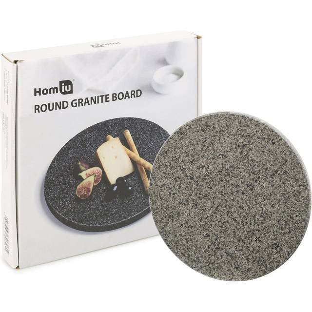 Homiu Round Granite Cutting Board, Black