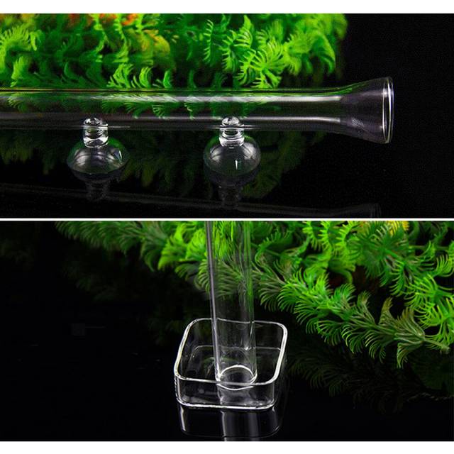 20-45cm Aquarium Shrimp Glass Feeding Tube Food Feeder Fish Tank Suction Cup