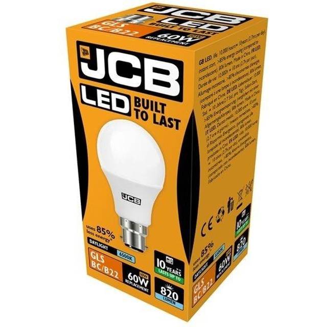 JCB LED A60 806lm Opal 10w glödlampa B22 6500k One Size vit