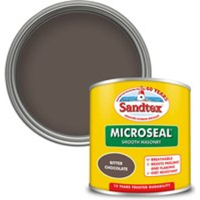 Sandtex Microseal Smooth Masonry Paint, Bitter Chocolate 150ml