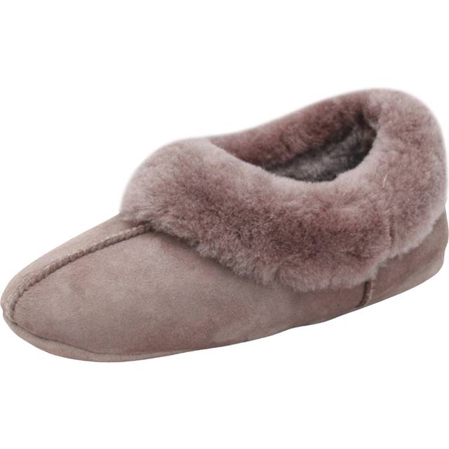 Full Sheepskin Turn Slippers - Pale Pink - 9