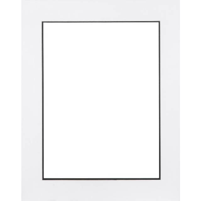 Black and White Double Picture Photo Frame Mounted 16 x 12 inch - The Port. Co Gallery - A3
