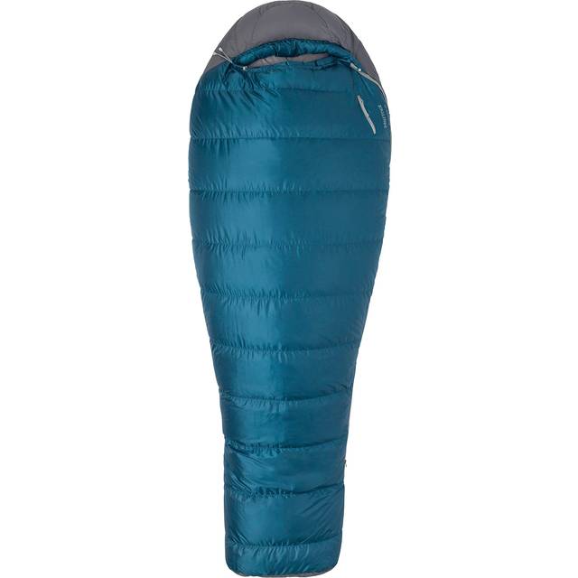 Marmot Ironwood 20, Mumiesovsäck, lätt och varm dunsovsäck, 650-ankdunfyllning, idealisk för camping, ryggsäcksvandring och trekking, Denim/Steel Onyx, 183 cm
