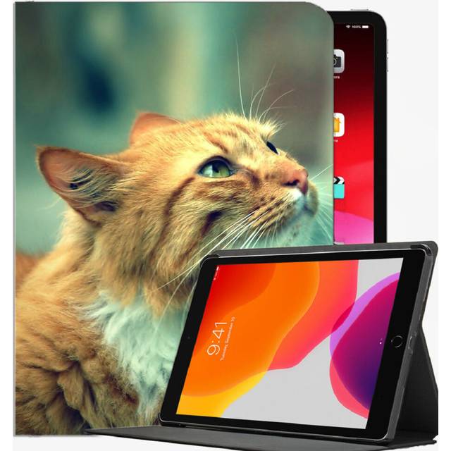 (iPad 2017/2018 (9.7 inches)) Cat Fluffy Face Calm Case Slim Shell Cover For iPad iPad Pro 12.9 inch