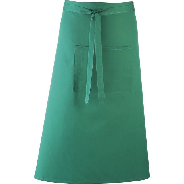 (One Size, Emerald) Premier Unisex Colours Bar Apron / Workwear (Long Continental Style) (Pack of 2)