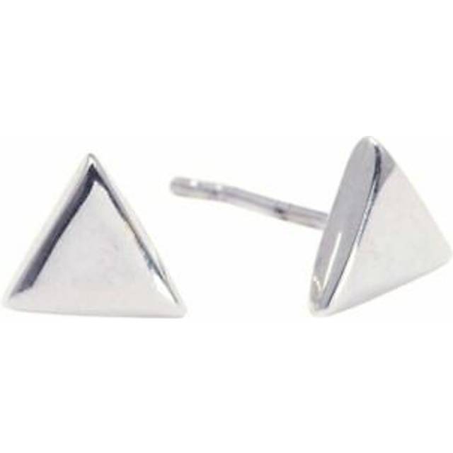 Stud earrings 925 sterling silver flat triangle geometric studs - silverly