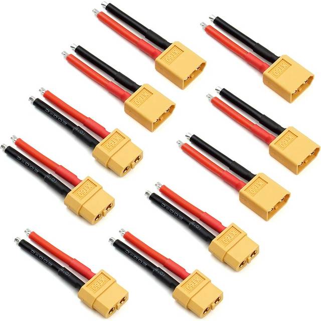 5 Pairs XT60 Plug Connector Female and Male with 14AWG Silicon Wire for RC Lipo battery Cable Drone Car Boat