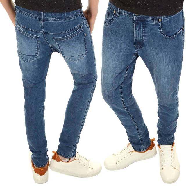 Boys' jeans with a wide adjustable waistband 122 blue