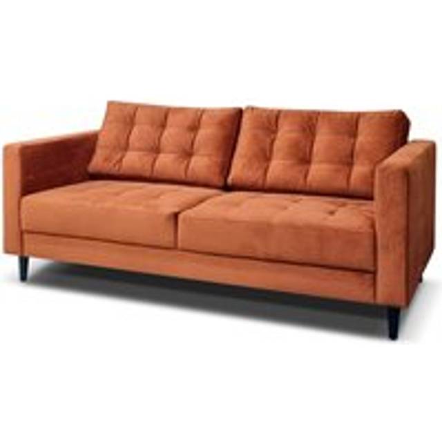 Jade 2-Seater Soft Touch Velvet Sofa With Solid Wood Frame - Burnt Orange - One Size