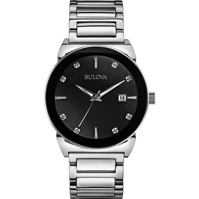 Bulova Watch Diamonds - Black