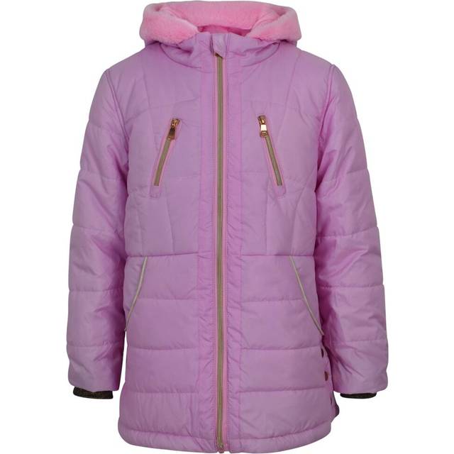 (9-10 Years, Baby Pink) Kids Girls Longline Baby Pink Padded School Jacket