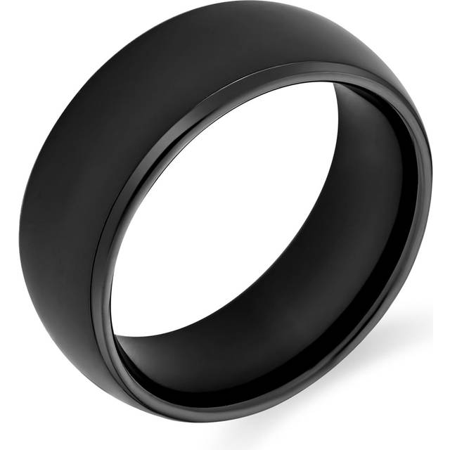 Bling Halloween Jewelry Black Tungsten Mens Wedding Band Ring 8mm size 7.5