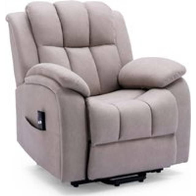 (Pumice) Brookline Electric Fabric Single Motor Riser Recliner Lift Mobility Tilt Chair