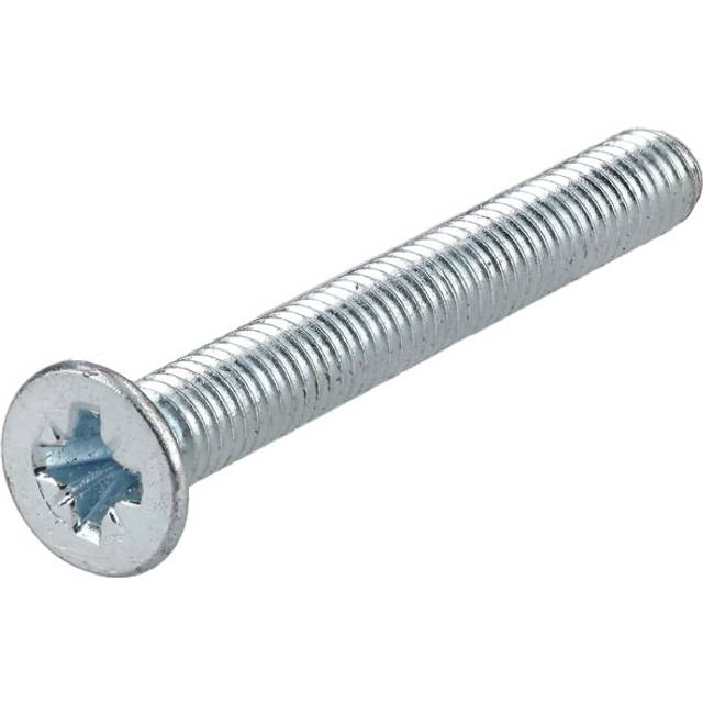 R-TECH 337072 Pozi Countersunk Machine Screws BZP M3 25mm - Pack O...