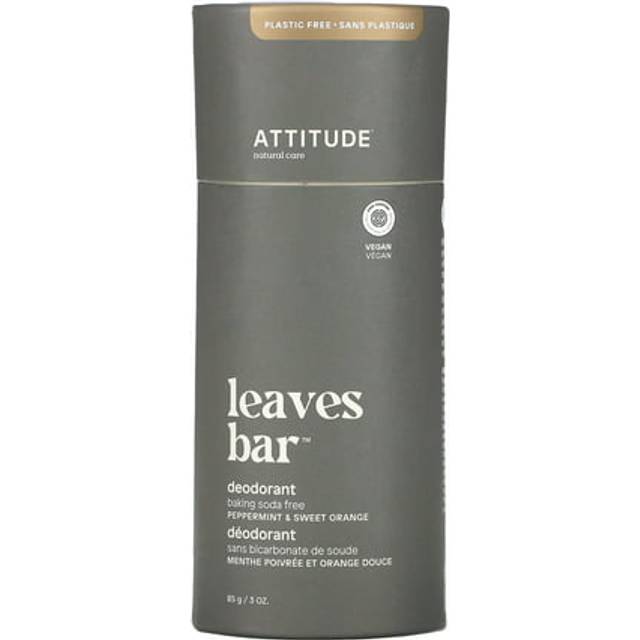Attitude Super Leaves Men's Deodorant Plastic Free Peppermint & Sweet Orange 3 oz