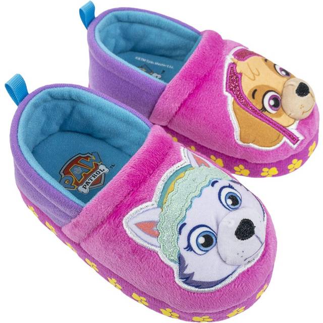 Paw Patrol Girl's Skye and Everest A-Line Plush Slipper  Pink/Purple