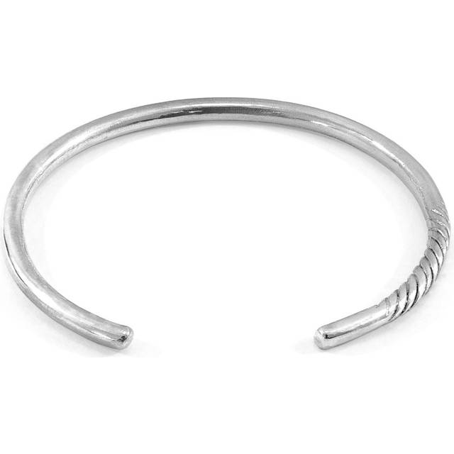 Byron Quarter Rope Wayfarer Silver Bangle - One Size