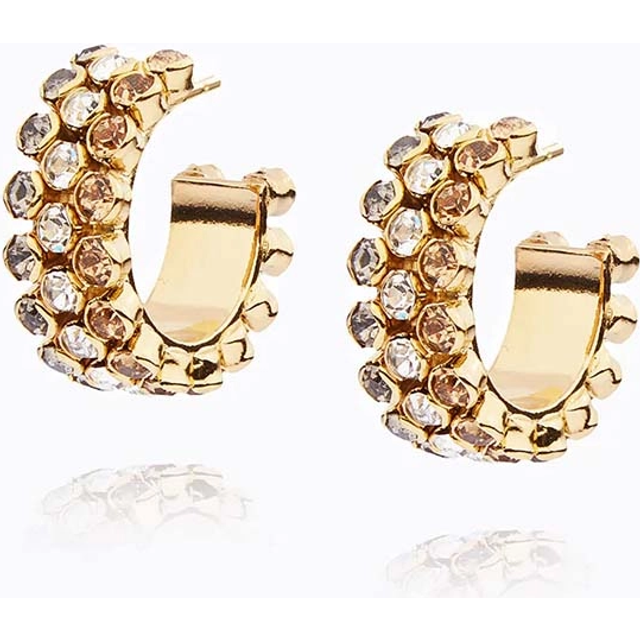 Caroline Svedbom - Siri Grande Loop Earrings Gold Golden Combo