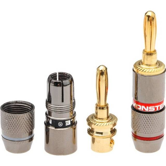 (8pcs) 50-90VA Gold Plated Male Connector 8/12Pcs Audio Speaker Cable Wire Banana Plug Jack