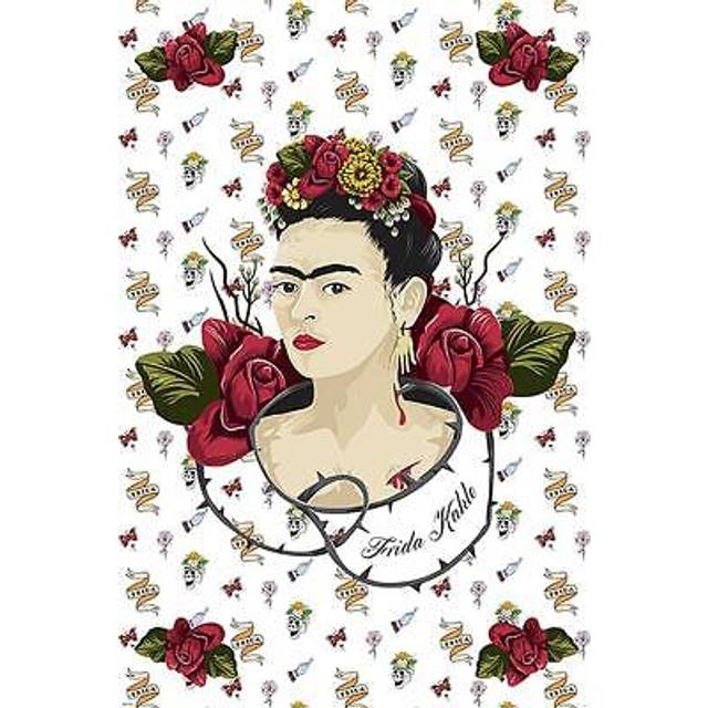 Frida Kahlo Poster Red and White