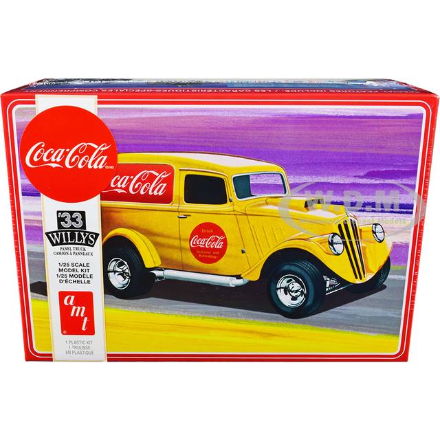 Skill 2 Model Kit 1933 Willys Panel Truck "Coca-Cola" 1/25 Scale Model by AMT