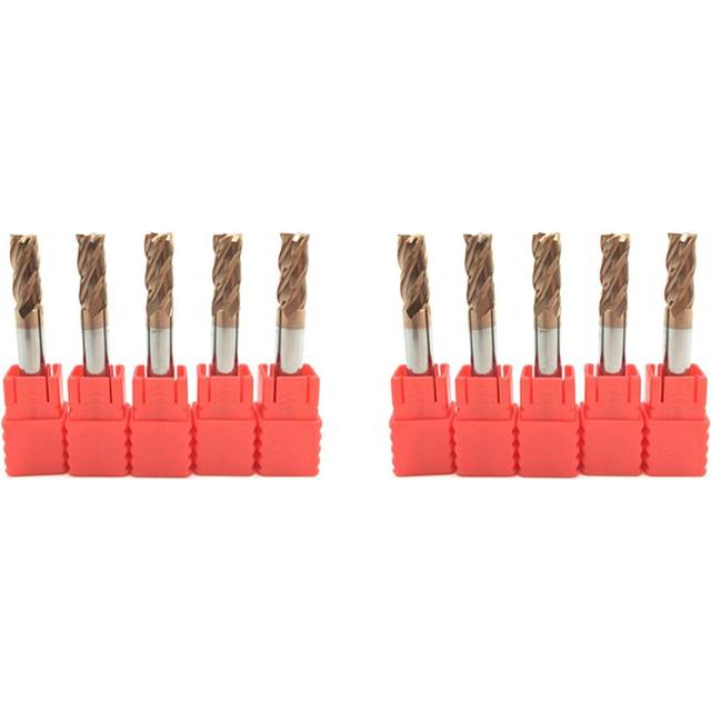 10PCS 6mm 4 Flute Carbide Endmills CNC Milling Cutter Milling Slotting Profiling Face Mill Spiral Bits