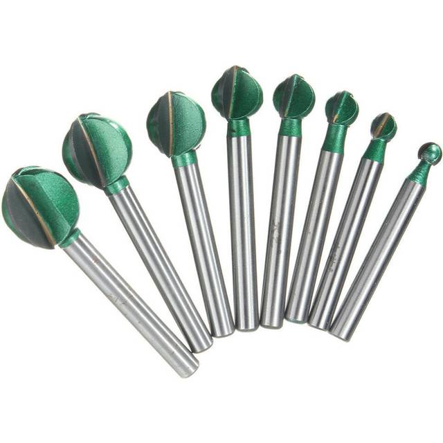 (6mm) 6-20mm Tungsten Steel Alloy Blade Ball Router Bit Milling Cutter Carving Engraving Bit Wood Cutter Tools