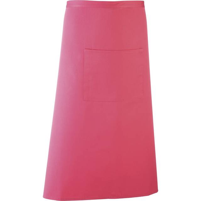 (One Size, Fuchsia) Premier Unisex Colours Bar Apron / Workwear (Long Continental Style)