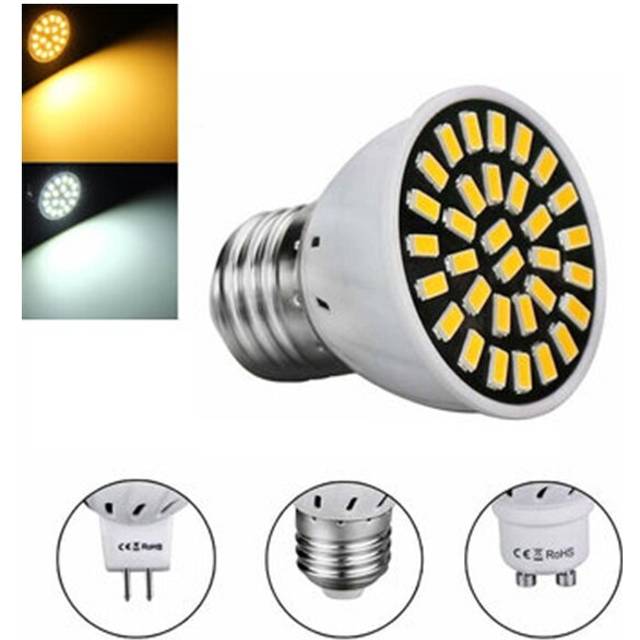 MR16/E27/GU10 LED Bulb 24 SMD 5733 480LM Pure White Warm White Spot Lightt Bulb 4.8W AC220V