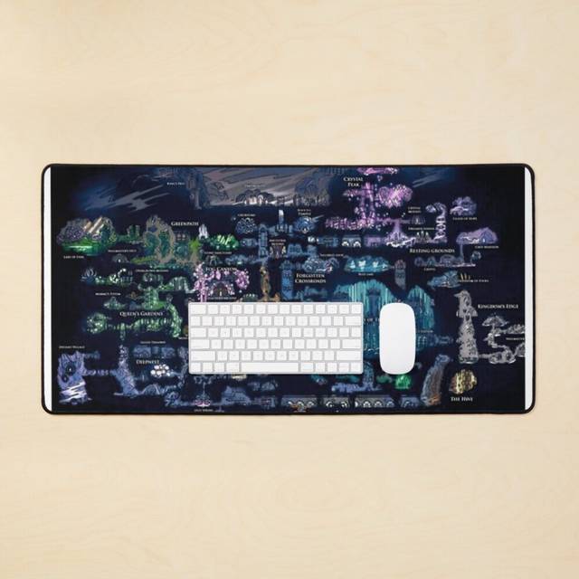 Desk Mat The Hallownest Poster metal tapestry throw blanket Large Gaming Mouse Pad 35x16 inch