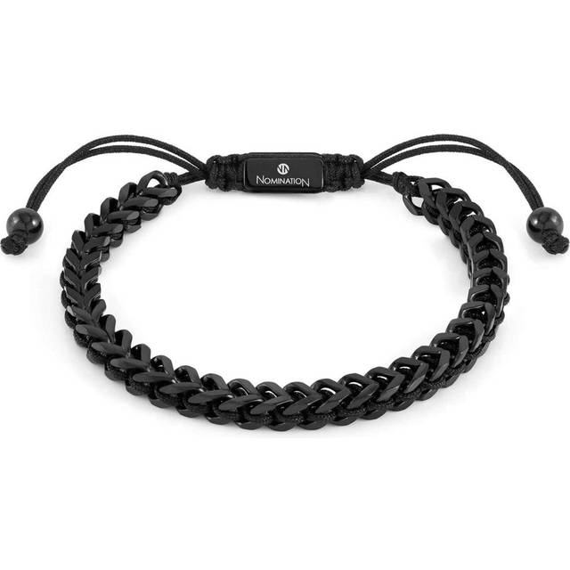 Nomination B-Yond Black Nautical Cord Bracelet - Adjustable