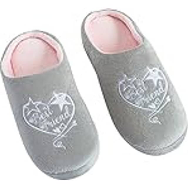 Said With Sentiment Slippers - Best Friend - Grey