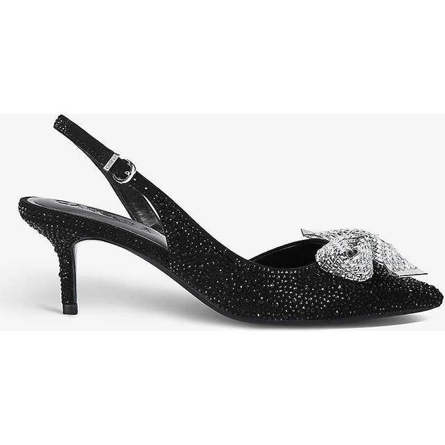 Carvela Womens Regal Bow Sling 60 Heels - Black Fabric - Size UK 3
