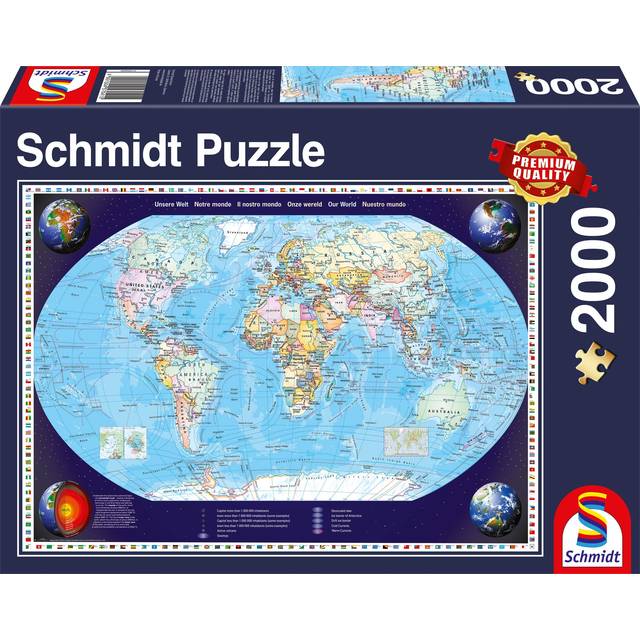 Schmidt Map of Our World Adult Jigsaw (2000 Pieces)