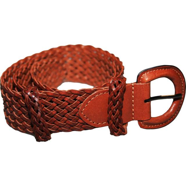 (18, Tan) Eastern Counties Leather Womens/Ladies Plaited Belt