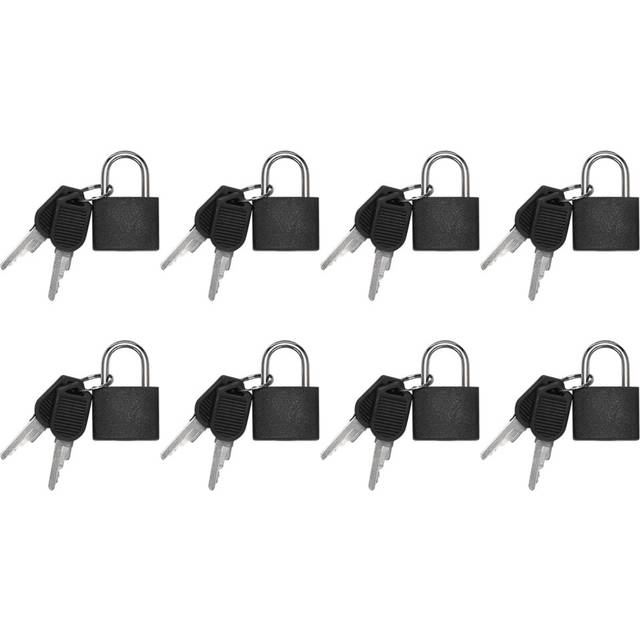 8 Pack Locks Small Padlock with Key Luggage Gym Locker Lock Mini Colorful Padlock for Outdoor School Home B