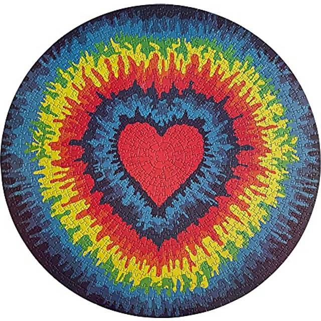 Jigsaw Puzzles for Adults 1000 Pieces Hard Puzzles for Adults and Kids - Unique Toy Round Colorful Rainbow Adult Puzzles - Difficult Near Im